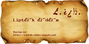 Lipták Ádám névjegykártya